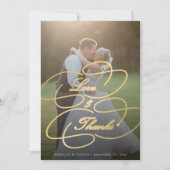2 foto's gouden kalligrafie liefde en bedankt brui (Voorkant)