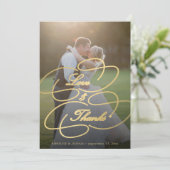 2 foto's gouden kalligrafie liefde en bedankt brui (Staand voorkant)