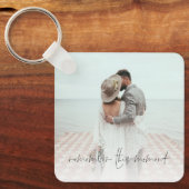 2 Foto's herinneren zich dit moment Pas getrouwd K Sleutelhanger (Voorkant)