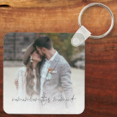 2 Foto's herinneren zich dit moment Pas getrouwd K Sleutelhanger (Achterkant)