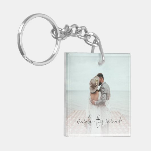 2 Foto's herinneren zich dit moment Pas getrouwd R Sleutelhanger (Voorkant Links)