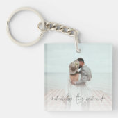 2 Foto's herinneren zich dit moment Pas getrouwd R Sleutelhanger (Voorkant)