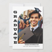 2 foto's High School Afstuderen Aankondiging (Voorkant)