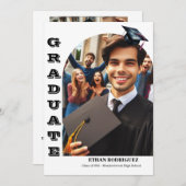 2 foto's High School Afstuderen Aankondiging (Voorkant / Achterkant)