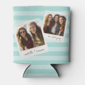 2 Foto's - Hipster Square Instagram Foto Collage Blikjeskoeler (Voorkant)