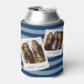 2 Foto's - Hipster Square Instagram Foto Collage Blikjeskoeler (Blikje Voorkant)