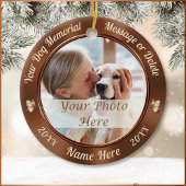 2 foto's, hondenherdenking Kerstboomornamenten Keramisch Ornament