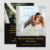 2 foto's - Huwelijksfoto aan beide zijden Bedankka Bedankkaart (Voorkant / Achterkant)