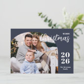 2 foto's Kerstboog modern minimalistisch Feestdagenkaart (Staand voorkant)