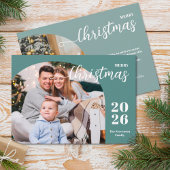 2 foto's Kerstboog modern minimalistisch Feestdagenkaart