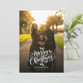 2 foto's Kerstvakantie Kaart (Staand voorkant)