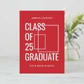 2 foto's Klasse van 25 Rode & Witte Open Huis Kaart (Staand voorkant)