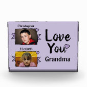 2 foto's lief oma paars (Voorkant)