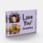 2 foto's lief oma paars (Links)