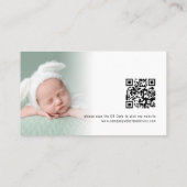 2 Foto's Logo QR Code Baby Fotograaf Visitekaartje (Achterkant)