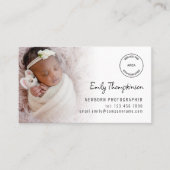 2 Foto's Logo QR Code Baby Fotograaf Visitekaartje (Voorkant)