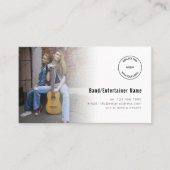 2 Foto's Logo QR Code Band Entertainer Visitekaartje (Voorkant)