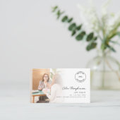 2 foto's Logo QR Code Life Coach Visitekaartje (Staand voorkant)