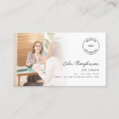 2 foto's Logo QR Code Life Coach Visitekaartje (Voorkant)