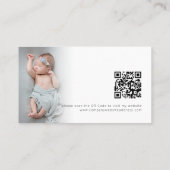 2 Foto's Logo QR-code Pasgeboren Baby Fotograaf Visitekaartje (Achterkant)