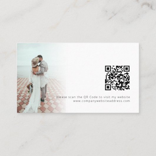 2 Foto's Logo QR Code Wedding Planner Visitekaartje (Achterkant)