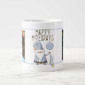 2 Foto's met Cute Santa Gnome Grote Koffiekop (Voorkant)