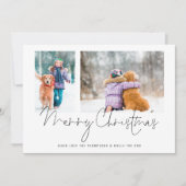 2 Foto's met Script Family en Dog Merry Kerstmis (Voorkant)
