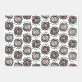 2 Foto's met Whimsical Branches Merry Kerstmis Inpakpapier Vel (Voorkant 3)