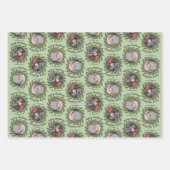 2 Foto's met Whimsical Branches Merry Kerstmis Inpakpapier Vel (Voorkant 2)