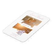 2 Foto's Modern Collage Wedding Wimshical Script Magneet (Linkerzijde)