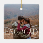 2 foto's Moderne betrokken bewerkbare kleur Keramisch Ornament (Achterkant)