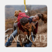 2 foto's Moderne betrokken bewerkbare kleur Keramisch Ornament (Voorkant)