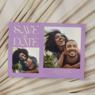 2 Foto's Mystieke Moderne Typografie Wisteria Save The Date