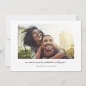 2 Foto's Mystieke Moderne Typografie Wit Save The Date (Achterkant)