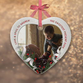 2 Foto's Nieuw Opa Nieuwe Baby Foto Zilver Lijst Ornament