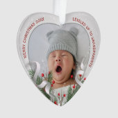 2 foto's Nieuwe Grootouders Zilver Lijst Ornament (voorkant)