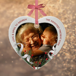 2 foto's Nieuwe Oma Nieuwe Baby Zilver Lijst Ornament