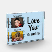 2 foto's oma liefde blauw (Links)