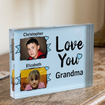 2 foto's oma liefde blauw