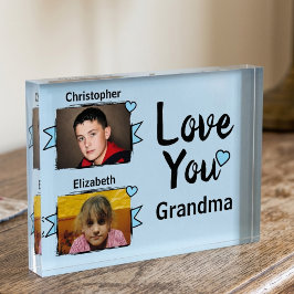 2 foto's oma liefde blauw