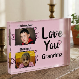 2 foto's oma liefde roze