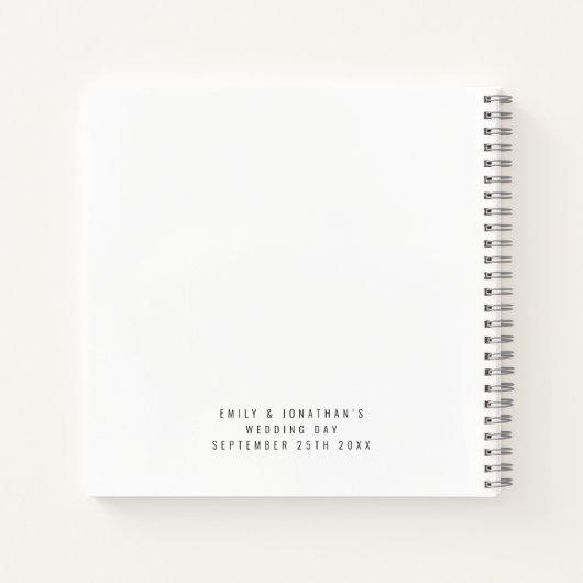 2 foto's Onze reis begint met het bruiloft-gastboe Notitieboek (Achterkant)