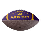 2 Foto's, persoonlijk Football, Paars en goud American Football (Gedraaid 270)