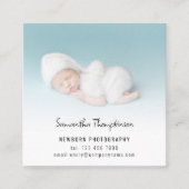 2 Foto's QR Code Baby Vierkante Visitekaartje (Voorkant)