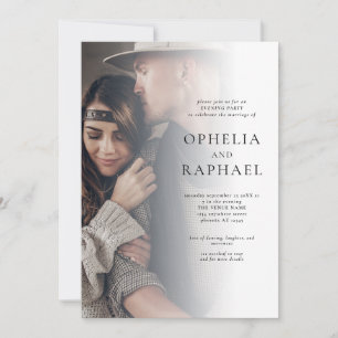 2 foto's QR Code Boheemse bruiloft avond feest Kaart