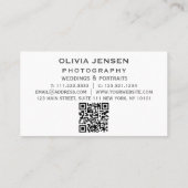 2 Foto's QR Code Pasgeboren Baby Fotograaf Visitekaartje (Achterkant)