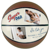 2 foto's Schattigee Vaderdag Custom Basketbal (Voorkant)