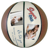 2 foto's Schattigee Vaderdag Custom Basketbal (Verticaal)