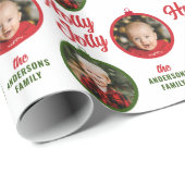 2 Foto's Scrip Holly Jolly kerstversiering Cadeaupapier (Rol Hoek)