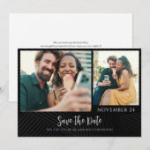 2 Foto's Script Huwelijk Save The Date (Voorkant / Achterkant)